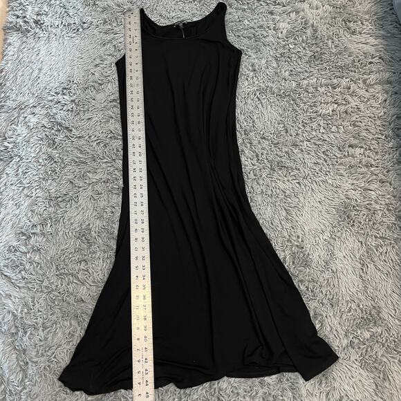 Eileen Fisher Viscose Jersey Scoop Neck Black Tank Dress USA Made Small NWT  - mordernwear.com